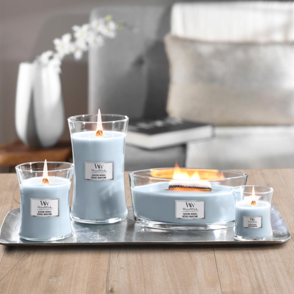 WoodWick Seaside Neroli Large Hourglass Candle Extra Image 2